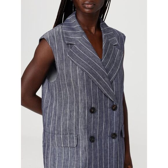 'S Max Mara Waistcoat Woman Blue
